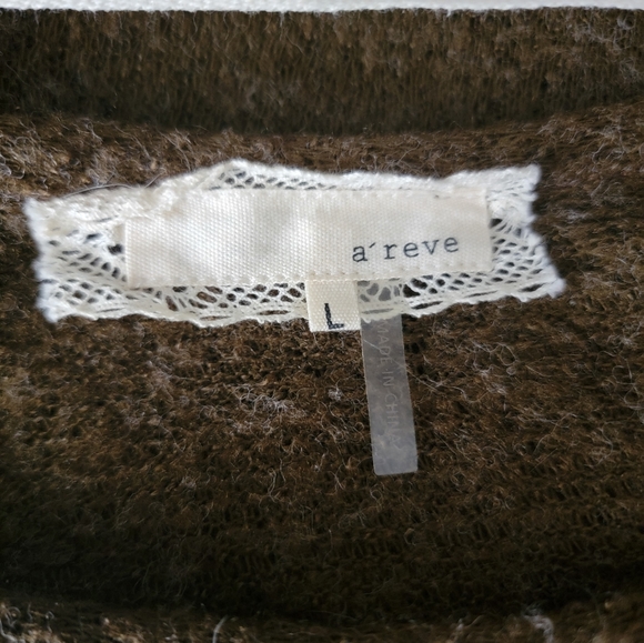 A'reve by Anthropologie Long Sleeves Brown top - Picture 5 of 5